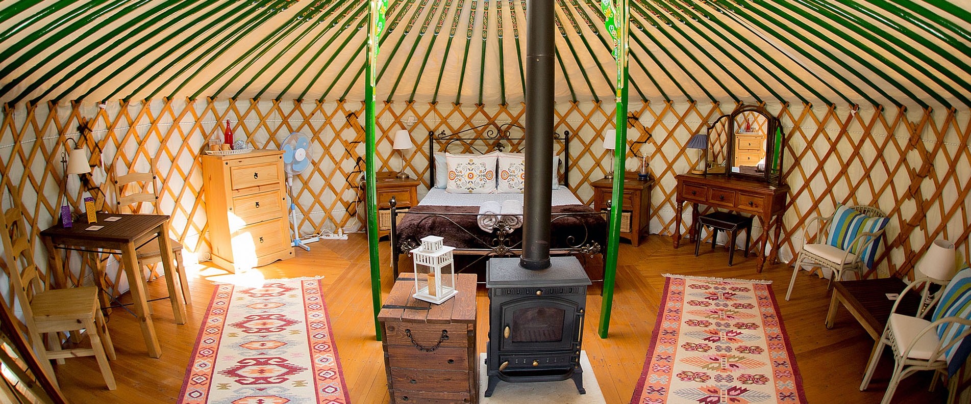 Mongolian yurts campsite in Cyprus